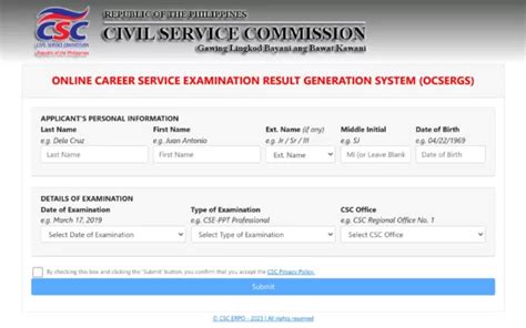 Online Verification of Rating OCSERGS.